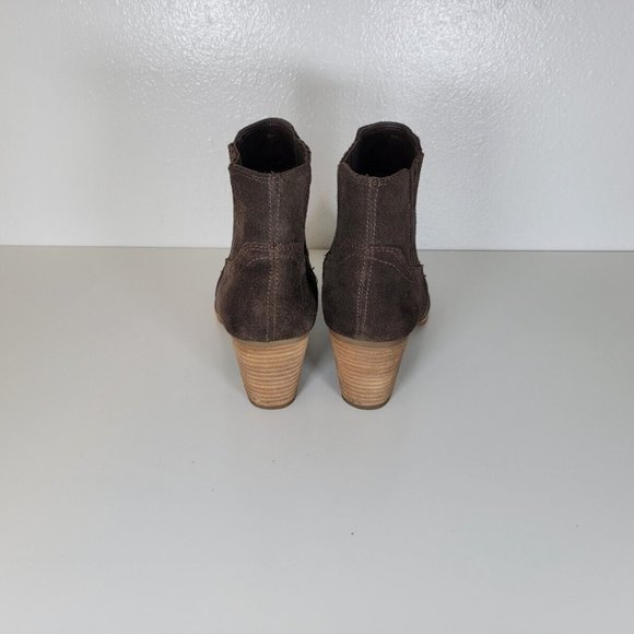 Dolce Vita Women's Leather Chunky Block Heel Riding Ankle Booties Brown Size 8.5 - Picture 3 of 8